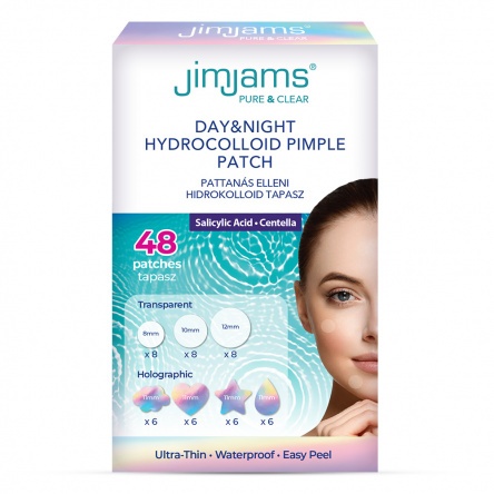 JimJams Pure & Clear Day&Night Hydrocolloid pimple patch 48pcs